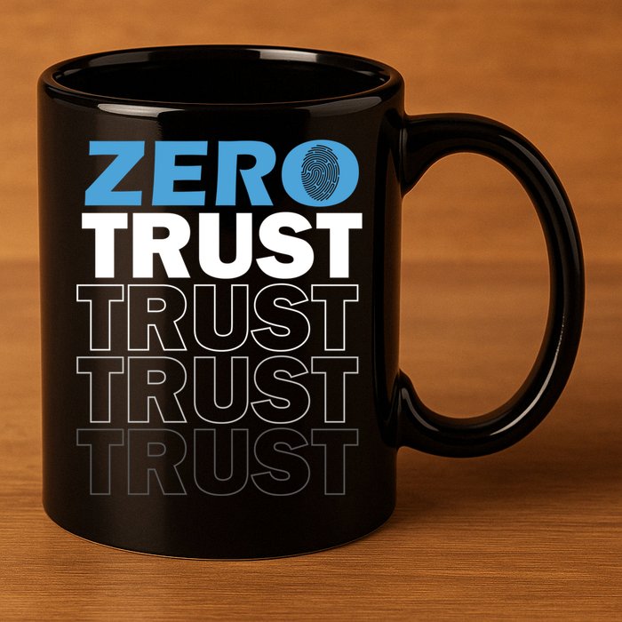 Zero Trust Hacking Cyber Security Programmer Developer Gift 11oz C Handle Ceramic Mug