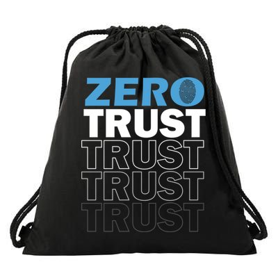 Zero Trust Hacking Cyber Security Programmer Developer Gift Drawstring Bag