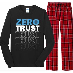 Zero Trust Hacking Cyber Security Programmer Developer Gift Long Sleeve Pajama Set