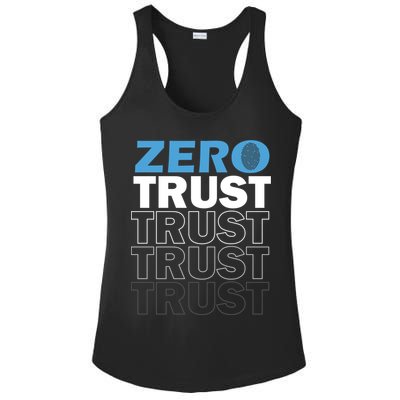Zero Trust Hacking Cyber Security Programmer Developer Gift Ladies PosiCharge Competitor Racerback Tank