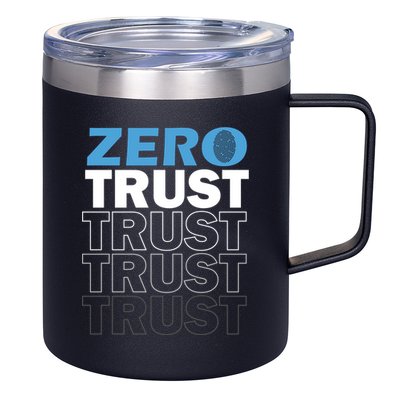 Zero Trust Hacking Cyber Security Programmer Developer Gift 12oz Stainless Steel Coffee Mug