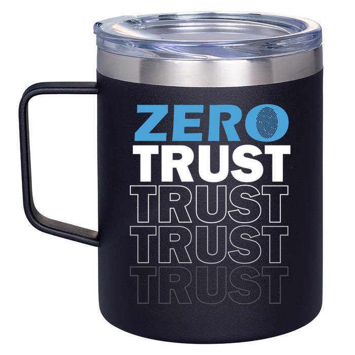 Zero Trust Hacking Cyber Security Programmer Developer Gift 12oz Stainless Steel Coffee Mug