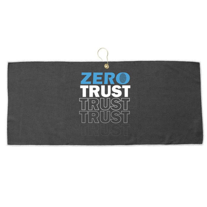 Zero Trust Hacking Cyber Security Programmer Developer Gift Large Microfiber Waffle Golf Towel
