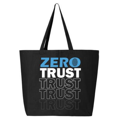 Zero Trust Hacking Cyber Security Programmer Developer Gift 25L Jumbo Tote