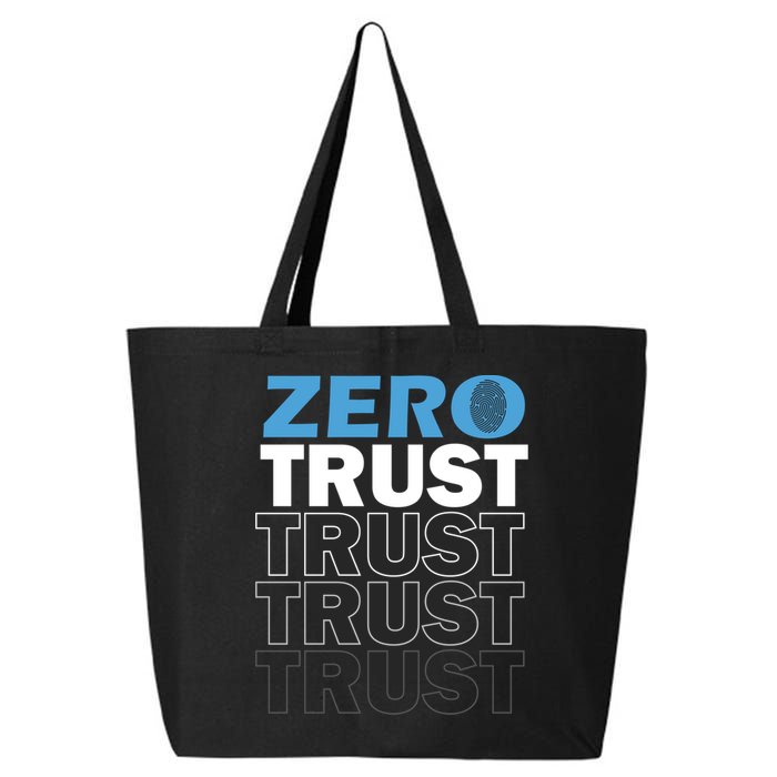 Zero Trust Hacking Cyber Security Programmer Developer Gift 25L Jumbo Tote