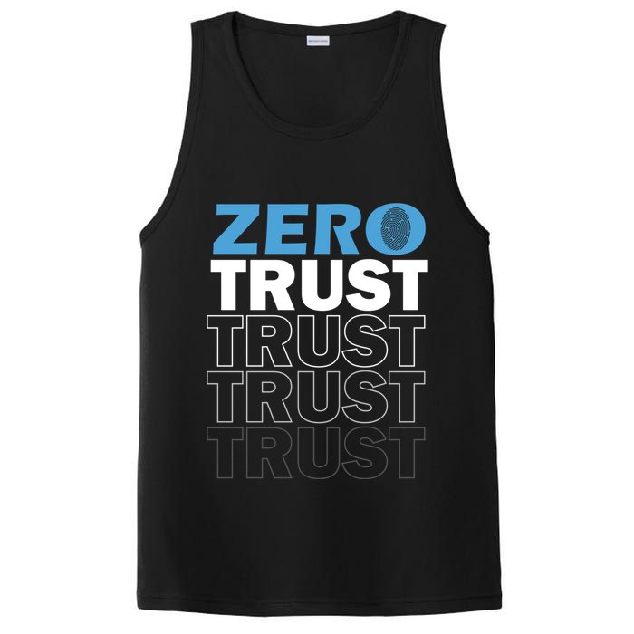 Zero Trust Hacking Cyber Security Programmer Developer Gift PosiCharge Competitor Tank