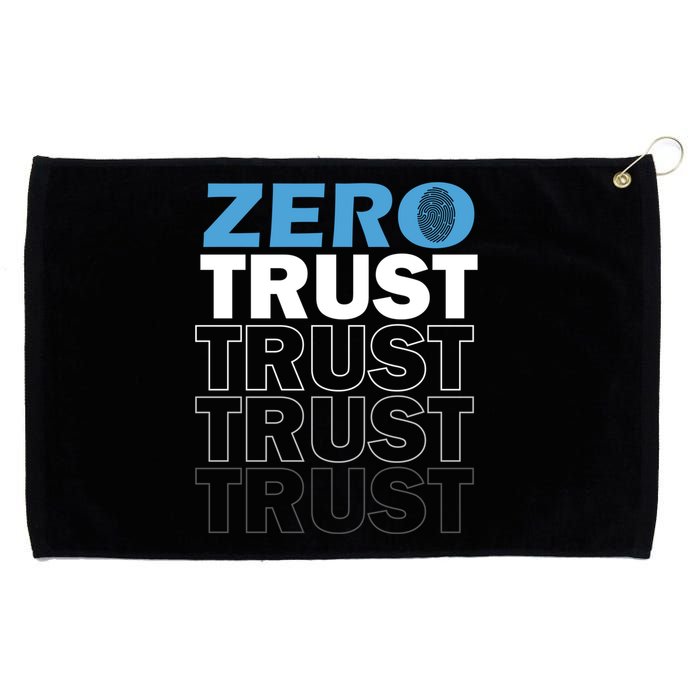 Zero Trust Hacking Cyber Security Programmer Developer Gift Grommeted Golf Towel