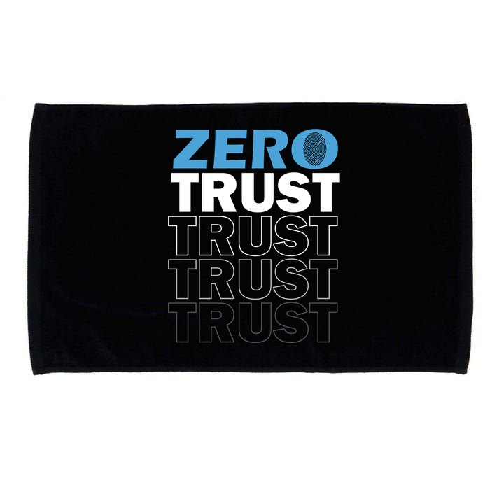 Zero Trust Hacking Cyber Security Programmer Developer Gift Microfiber Hand Towel