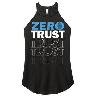 Zero Trust Hacking Cyber Security Programmer Developer Gift Women's Perfect Tri Rocker Tank