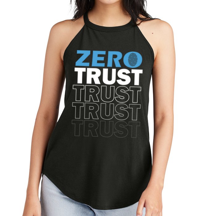 Zero Trust Hacking Cyber Security Programmer Developer Gift Women's Perfect Tri Rocker Tank