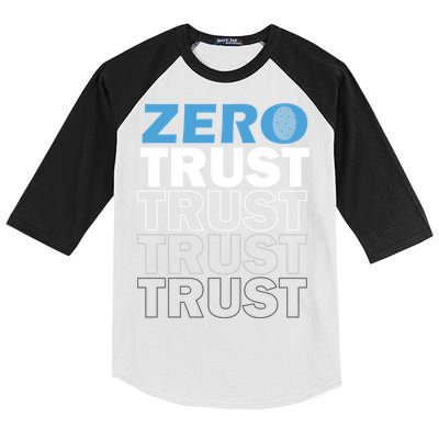 Zero Trust Hacking Cyber Security Programmer Developer Gift Kids Colorblock Raglan Jersey