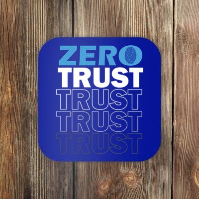 Zero Trust Hacking Cyber Security Programmer Developer Gift Coaster