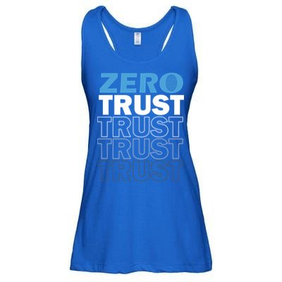Zero Trust Hacking Cyber Security Programmer Developer Gift Ladies Essential Flowy Tank