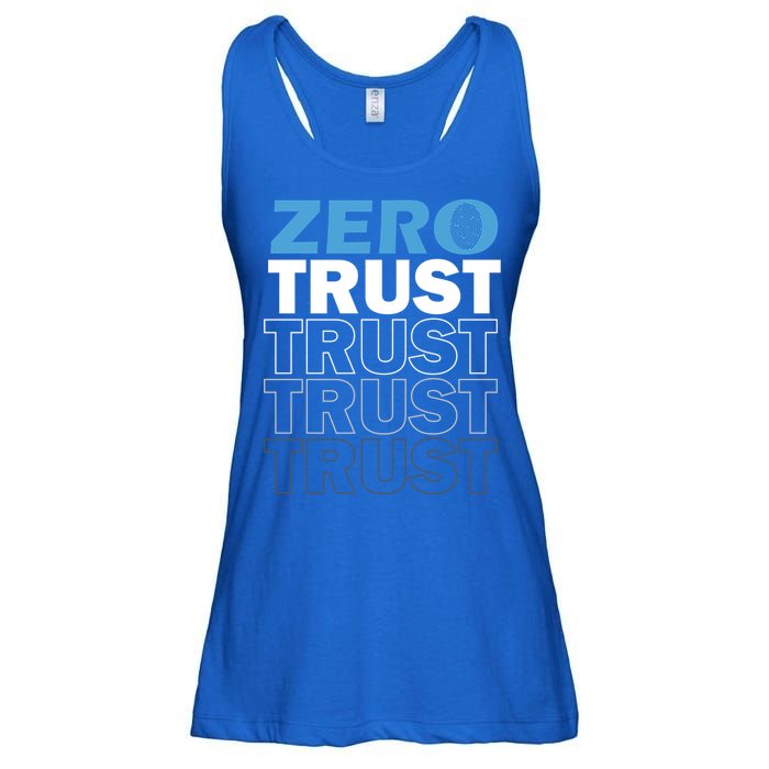 Zero Trust Hacking Cyber Security Programmer Developer Gift Ladies Essential Flowy Tank