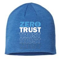 Zero Trust Hacking Cyber Security Programmer Developer Gift Sustainable Beanie