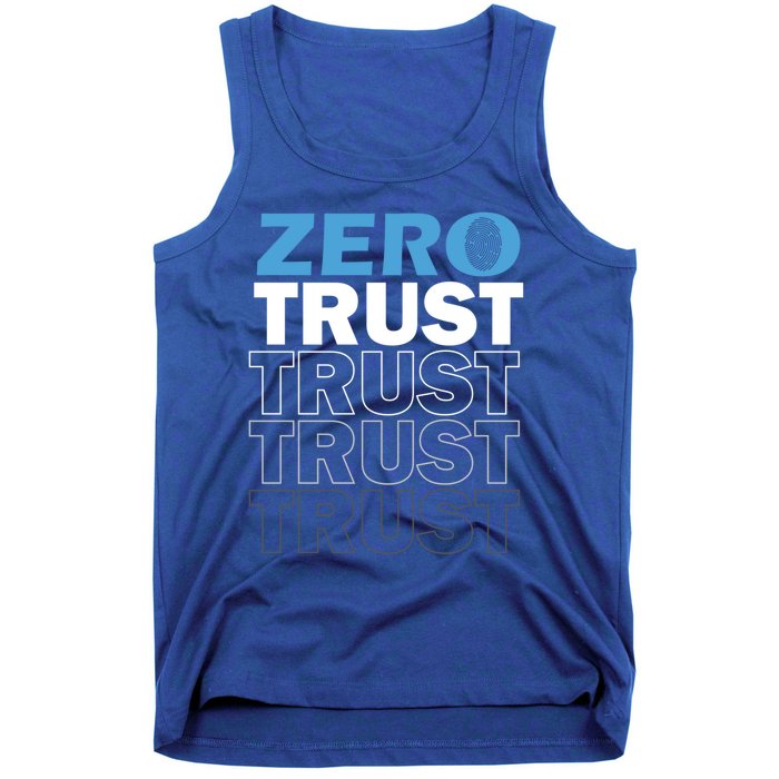 Zero Trust Hacking Cyber Security Programmer Developer Gift Tank Top