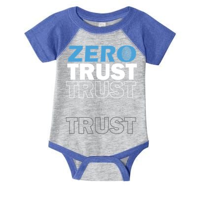 Zero Trust Hacking Cyber Security Programmer Developer Gift Infant Baby Jersey Bodysuit