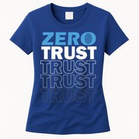 Zero Trust Hacking Cyber Security Programmer Developer Gift Womens T-Shirt