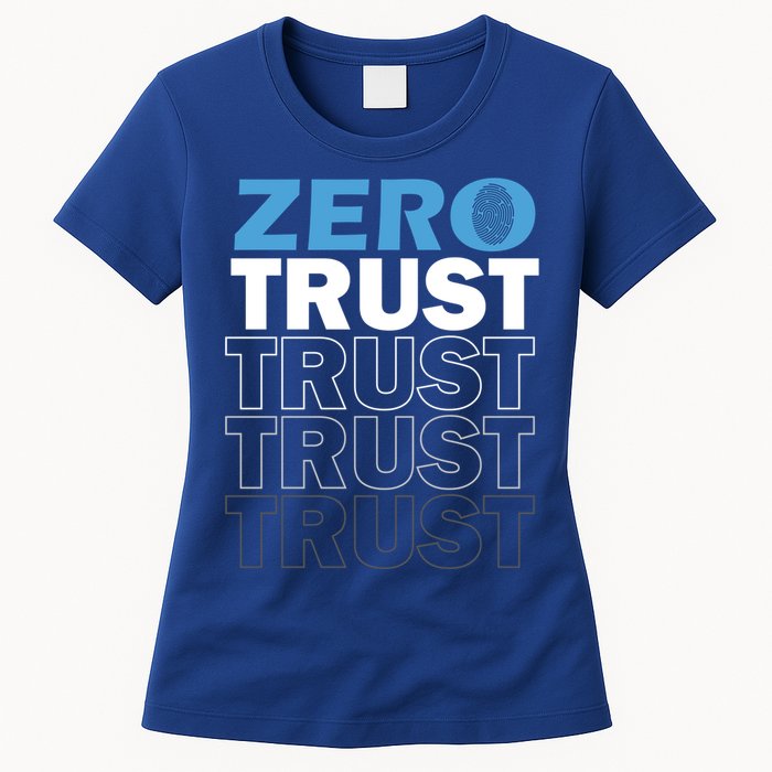 Zero Trust Hacking Cyber Security Programmer Developer Gift Womens T-Shirt