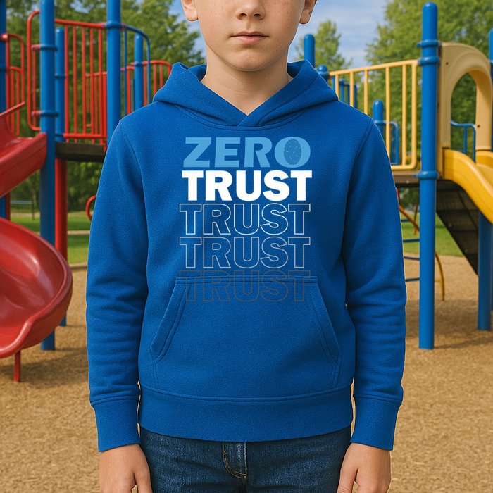 Zero Trust Hacking Cyber Security Programmer Developer Gift Kids Hoodie