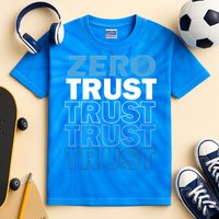 Zero Trust Hacking Cyber Security Programmer Developer Gift Kids Tie-Dye T-Shirt