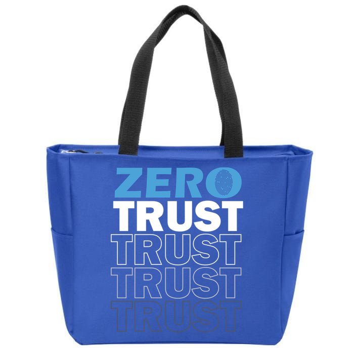 Zero Trust Hacking Cyber Security Programmer Developer Gift Zip Tote Bag