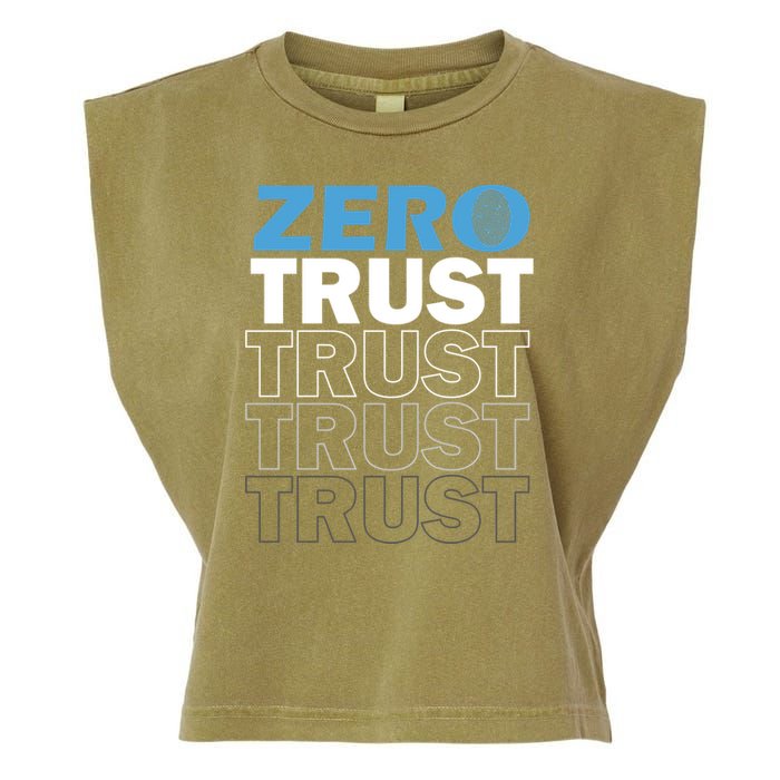 Zero Trust Hacking Cyber Security Programmer Developer Gift Garment-Dyed Women's Muscle Tee