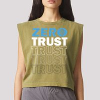 Zero Trust Hacking Cyber Security Programmer Developer Gift Garment-Dyed Women's Muscle Tee