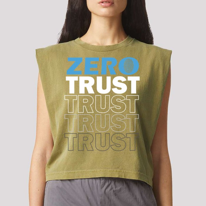 Zero Trust Hacking Cyber Security Programmer Developer Gift Garment-Dyed Women's Muscle Tee