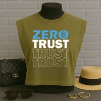 Zero Trust Hacking Cyber Security Programmer Developer Gift Garment-Dyed Women's Muscle Tee