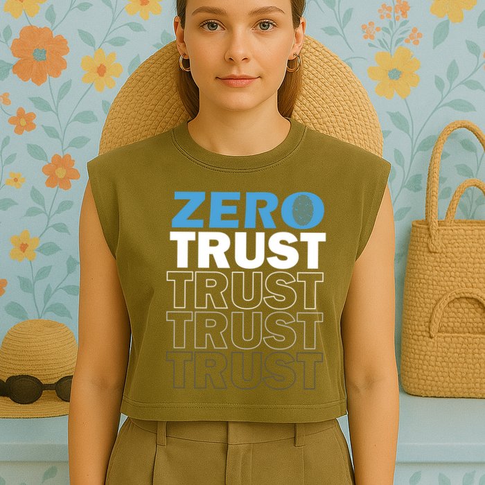 Zero Trust Hacking Cyber Security Programmer Developer Gift Garment-Dyed Women's Muscle Tee