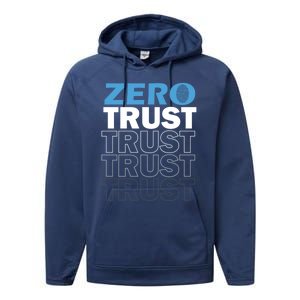 Zero Trust Hacking Cyber Security Programmer Developer Gift Performance Fleece Hoodie