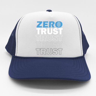 Zero Trust Hacking Cyber Security Programmer Developer Gift Trucker Hat