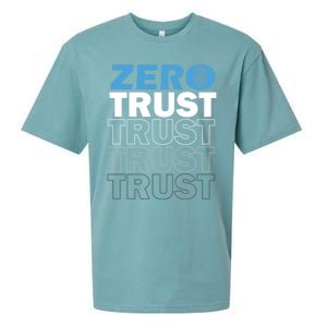 Zero Trust Hacking Cyber Security Programmer Developer Gift Sueded Cloud Jersey T-Shirt