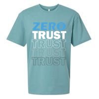 Zero Trust Hacking Cyber Security Programmer Developer Gift Sueded Cloud Jersey T-Shirt