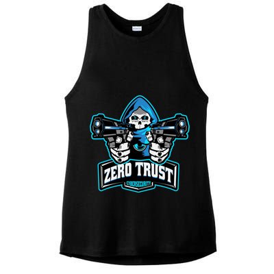 Zero Trust Hacking Cyber Security Developer Programmer Gift Ladies PosiCharge Tri-Blend Wicking Tank