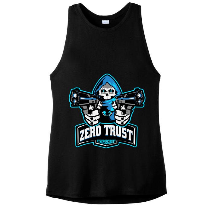 Zero Trust Hacking Cyber Security Developer Programmer Gift Ladies PosiCharge Tri-Blend Wicking Tank