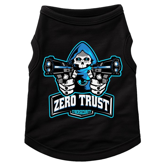Zero Trust Hacking Cyber Security Developer Programmer Gift Doggie Tank