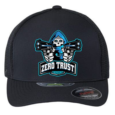 Zero Trust Hacking Cyber Security Developer Programmer Gift Flexfit Unipanel Trucker Cap