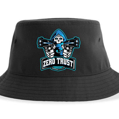 Zero Trust Hacking Cyber Security Developer Programmer Gift Sustainable Bucket Hat
