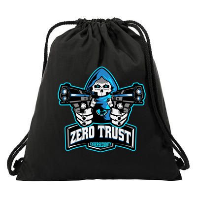 Zero Trust Hacking Cyber Security Developer Programmer Gift Drawstring Bag