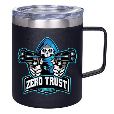 Zero Trust Hacking Cyber Security Developer Programmer Gift 12oz Stainless Steel Coffee Mug