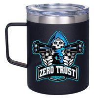 Zero Trust Hacking Cyber Security Developer Programmer Gift 12oz Stainless Steel Coffee Mug