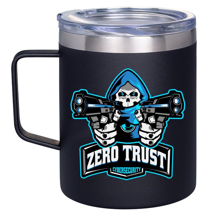 Zero Trust Hacking Cyber Security Developer Programmer Gift 12oz Stainless Steel Coffee Mug