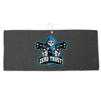 Zero Trust Hacking Cyber Security Developer Programmer Gift Large Microfiber Waffle Golf Towel