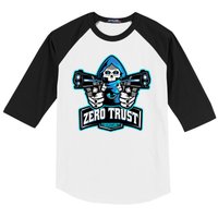 Zero Trust Hacking Cyber Security Developer Programmer Gift Baseball Sleeve Shirt