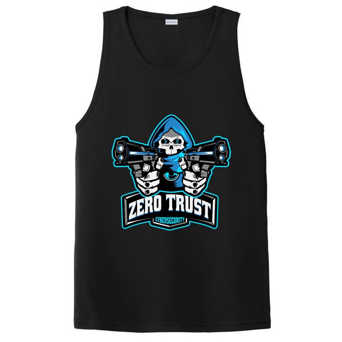Zero Trust Hacking Cyber Security Developer Programmer Gift PosiCharge Competitor Tank