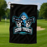 Zero Trust Hacking Cyber Security Developer Programmer Gift Golf Towel