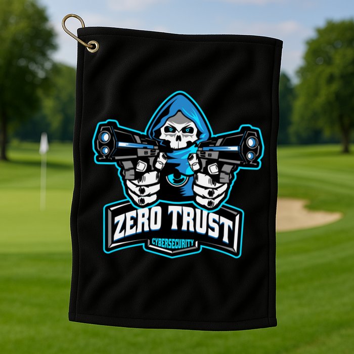 Zero Trust Hacking Cyber Security Developer Programmer Gift Golf Towel