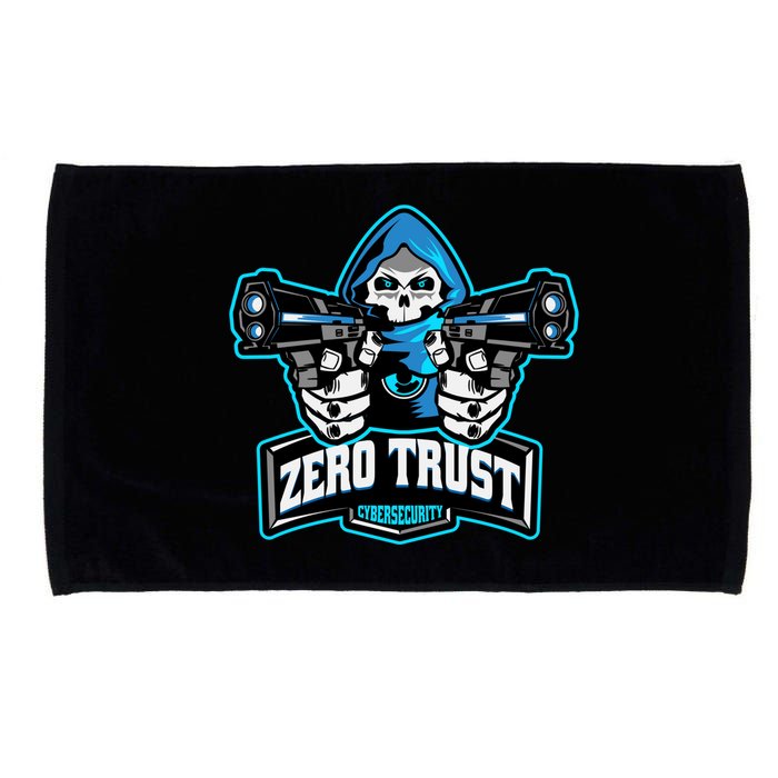 Zero Trust Hacking Cyber Security Developer Programmer Gift Microfiber Hand Towel